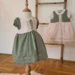 Zelena haljinica u etno stilu, sa vezenim detaljima - Slika 2