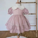 Raskošna haljinica u puder roze nijansi - Slika 2